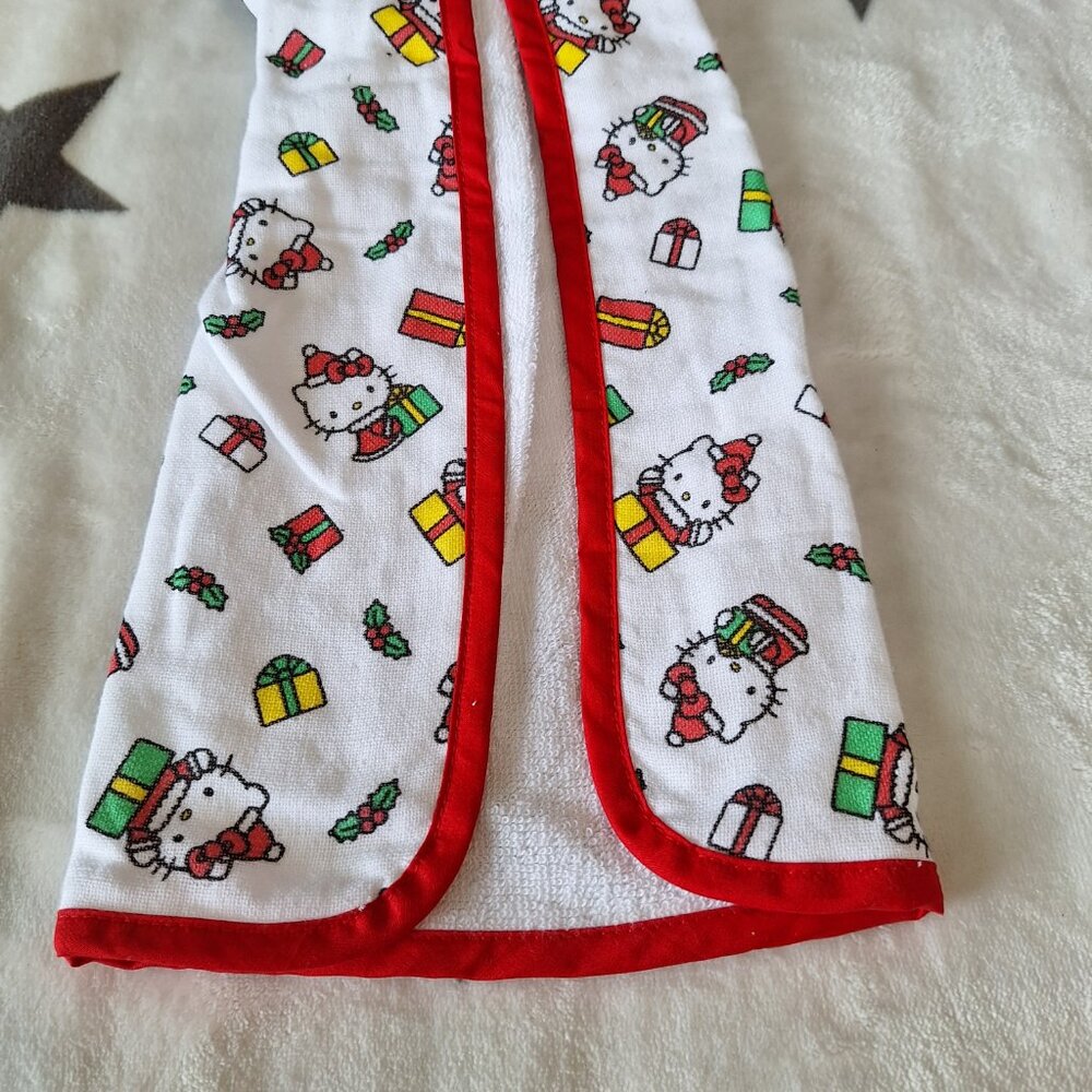 Hello‎ Kitty Head With Red Bow Christmas Holiday Gift Decor Kitchen Hand Towel - Picture 8 of 10
